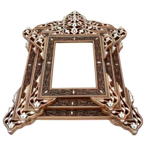 Syrian mother of pearl mirror frames carved by hand